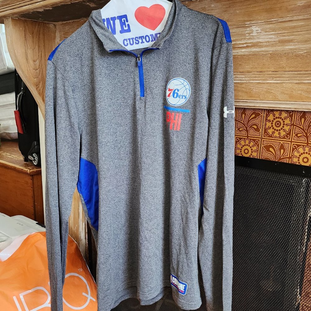 Under Armour Collared 1/4 Zip Pullover Philadelphia 76ers / Sixers